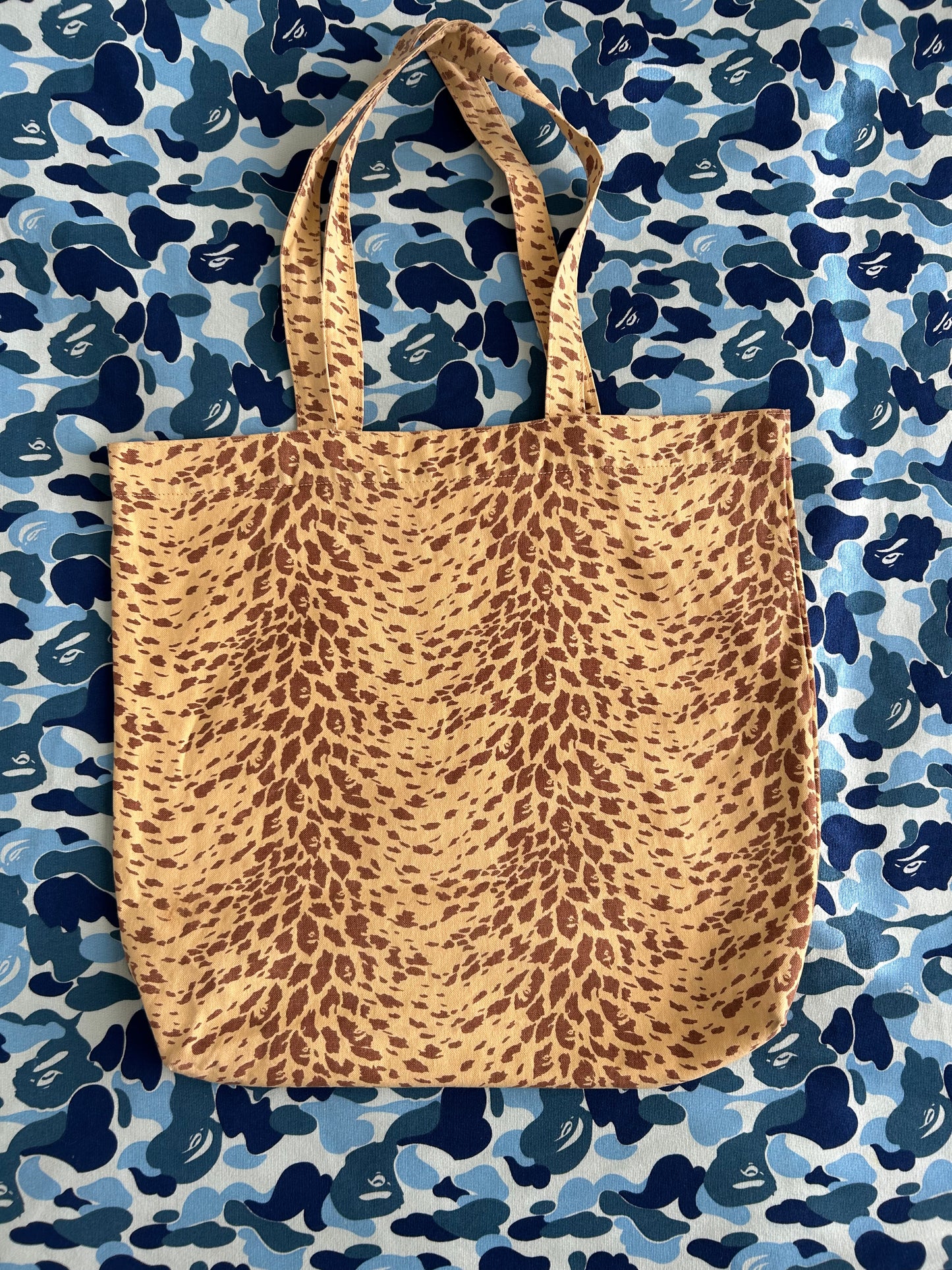Nigo Era BAPE tote bag Rare Cheetah Camo